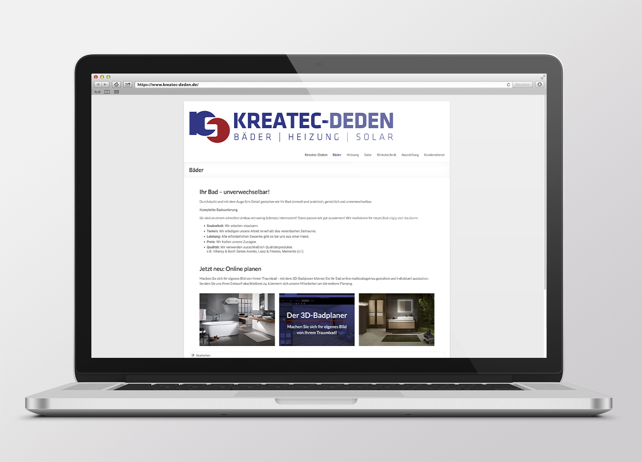 Kreatec Deden - Webseite