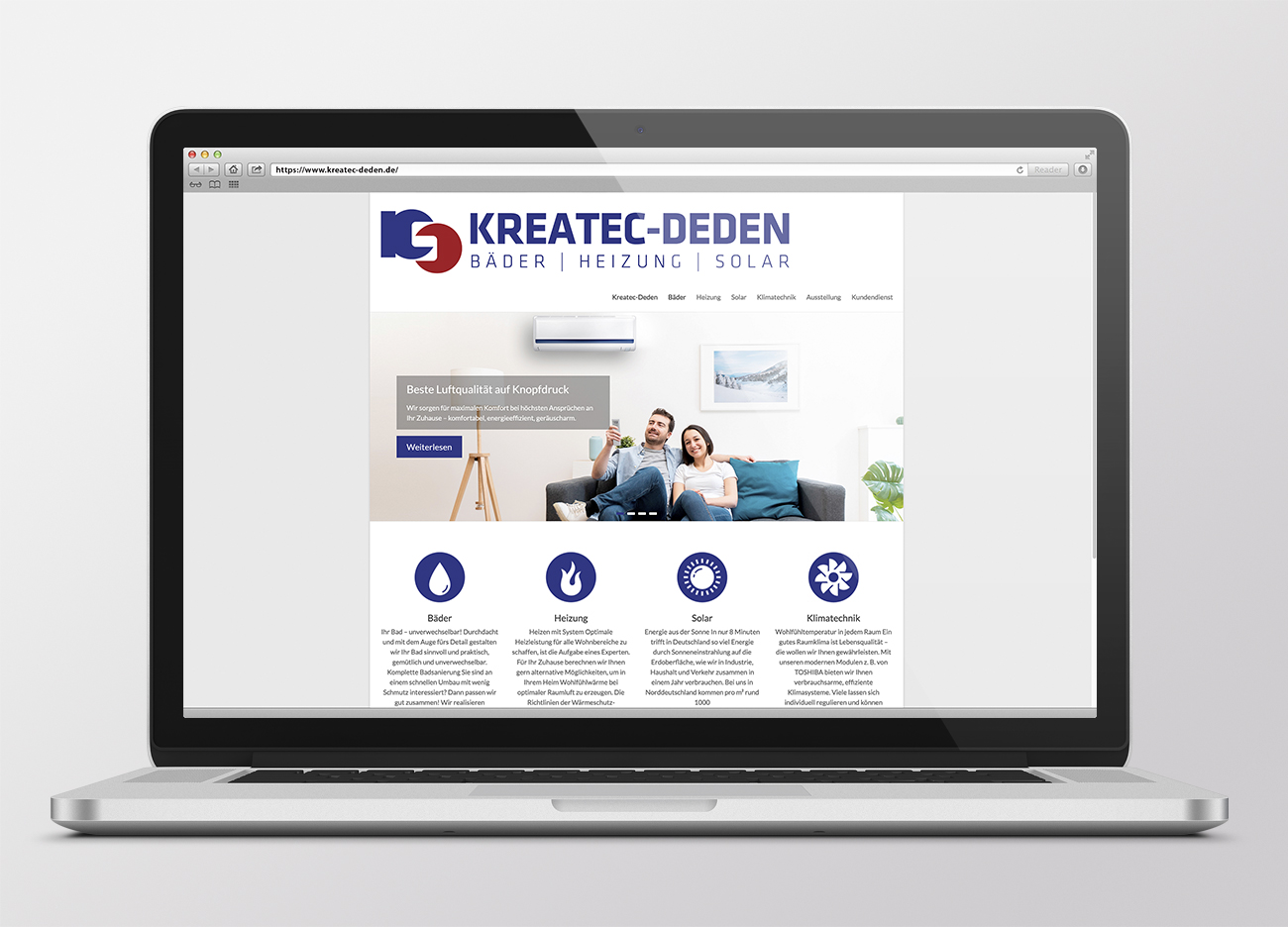 Kreatec-Deden – Webseite